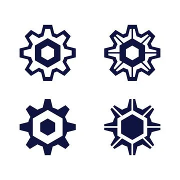 Gear Logo Template vector icon イラスト素材