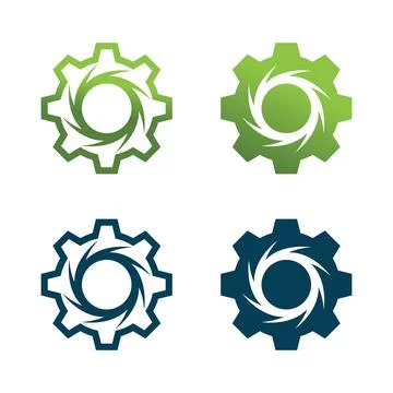 Gear Logo Template vector icon Illustrazione stock