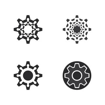 Gear Logo Template vector icon Illustrazione stock