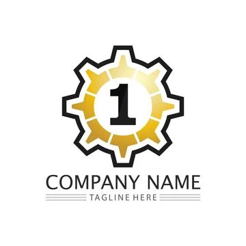 Gear Logo Template vector icon 스톡 일러스트
