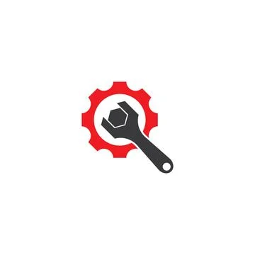Gear logo template vector 스톡 일러스트