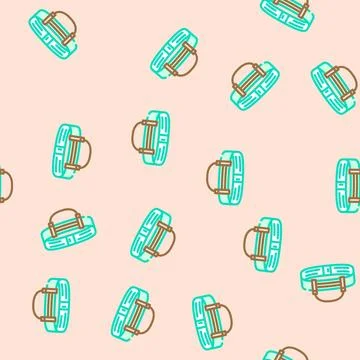 Gear loops rock climbing vector seamless pattern Stock Illustration