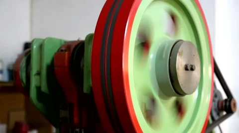 Gear machine belt wheel 스톡 동영상 68075878