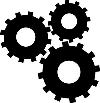 Gear Machine Icon in Flat Style. Vector Illustration. Stock Illustration