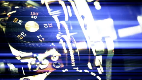 Gear machine slow motion shooting effect Stock Footage 130482040
