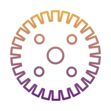 Gear machine work gradient line style icon 스톡 일러스트