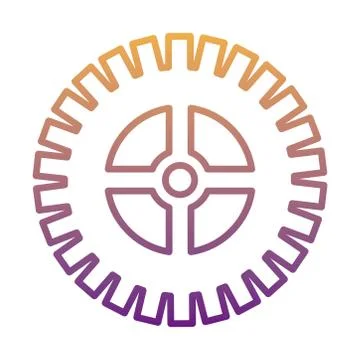 Gear machine work gradient line style icon 스톡 일러스트