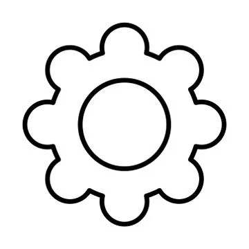 Gear machine work line style icon 스톡 일러스트
