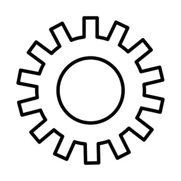 Gear machine work line style icon 스톡 일러스트