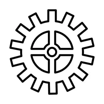 Gear machine work line style icon 스톡 일러스트
