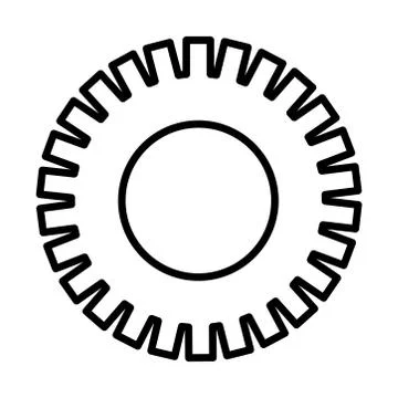 Gear machine work line style icon Stock Illustration