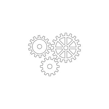 Gear machinery. flat vector icon Stock Illustration