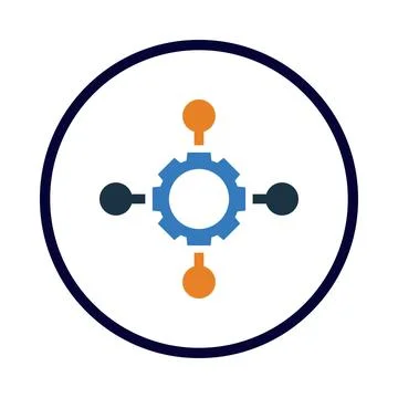 Gear, management, up, down, process, management process icon Stock Illustration