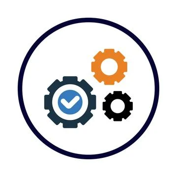 Gear, management, up, down, process, management process icon Stock Illustration