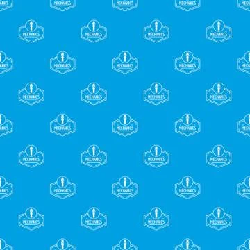 Gear mechanic pattern seamless blue Illustrazione stock