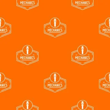 Gear mechanic pattern vector orange Illustrazione stock
