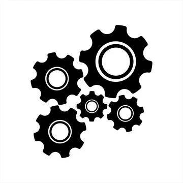 Gear mechanism and settings vector icon Stock Illustration