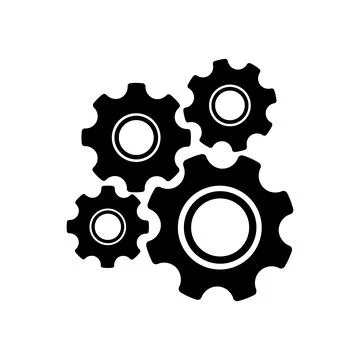 Gear mechanism and settings vector icon Stock Illustration