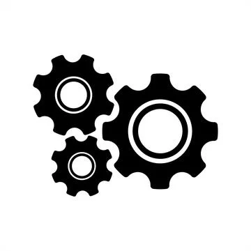 Gear mechanism and settings vector icon Stock Illustration