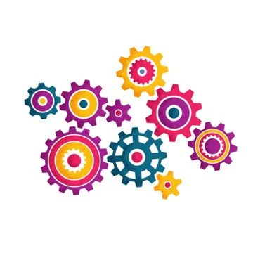 Gear mechanism Stock Illustration
