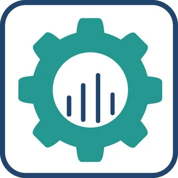 Gear mechanism process improvement settings icon Stock Illustration