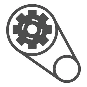Gear mechanism solid icon. Cogwheel mechanism vector illustration isolated on 스톡 일러스트