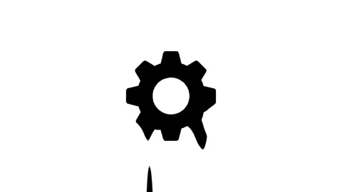 Gear Melting Animation on White Background Stock Footage 327761476