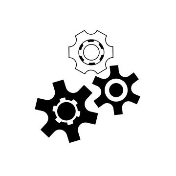 Gear modern flat icons  Иллюстрация