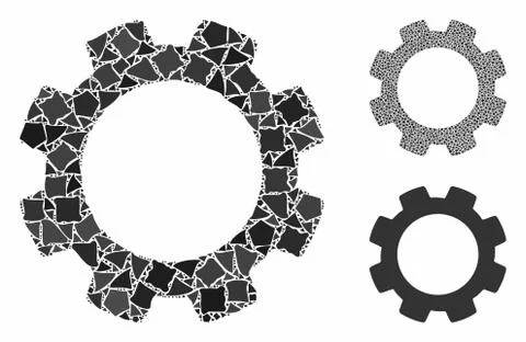 Gear Mosaic Icon of Humpy Elements Illustrazione stock