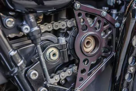 Gear of motorcycle. Stock Photos