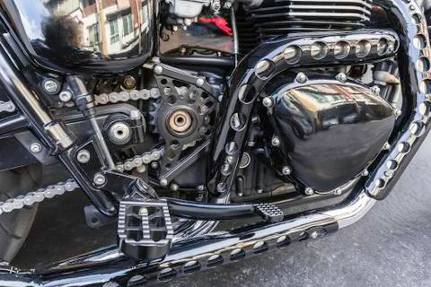 Gear of motorcycle. Stock Photos