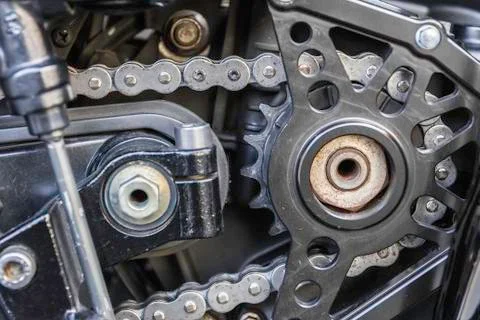 Gear of motorcycle. Stock Photos