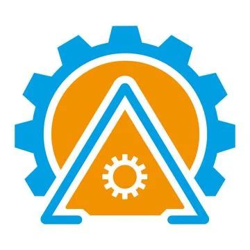 Gear Mountain Energy Engineering Icon Vector Modern Logo Design Template Stock Illustration