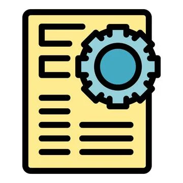 Gear optimizing document management process for enhanced efficiency Illustrazione stock