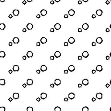 Gear pattern seamless vector Stock Illustration