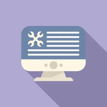 Gear pc manual icon flat vector. Paper page Illustrazione stock