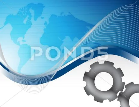 Gear pieces working together. Stock Illustration