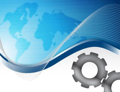 Gear pieces working together. Stock Illustration