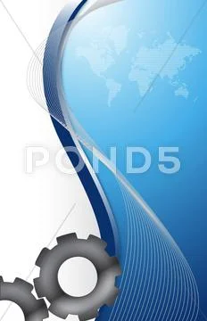 Gear pieces working together illustration design Stock Illustration