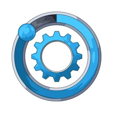 Gear with Progress Bar illustration 스톡 일러스트