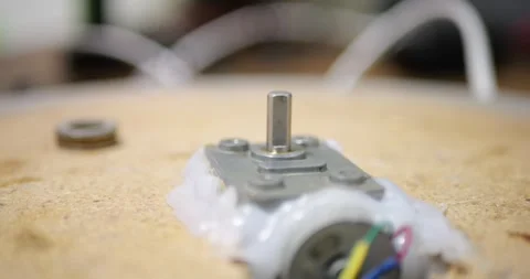 Gear Reducer Close Up Converts High Frequency Motor Rotation Strong Low Speed Stock Footage 321808669