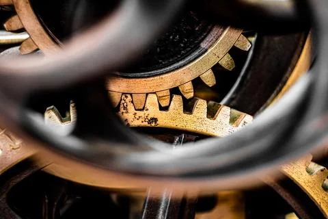 Gear reducer in mechanical engineering Stock Photos