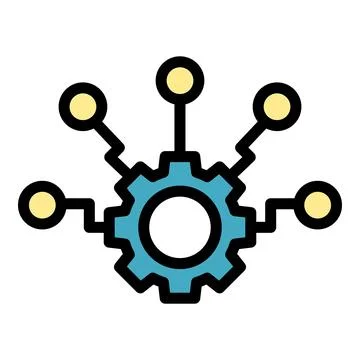 Gear resource icon vector flat イラスト素材