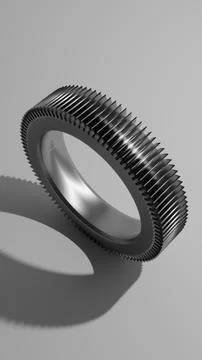 Gear rests on the clean white surface Stock Illustration