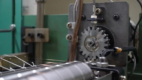 Gear of the rotating machine with the detector. The light of the rotation. Stock Footage 100824044