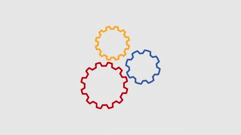 Gear rotation animated Stock Footage 332691167