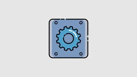 Gear rotation animated Stock Footage 332691170