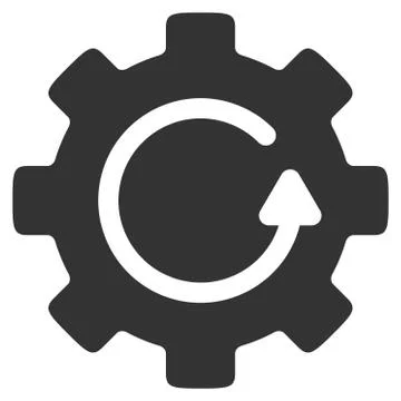 Gear Rotation Flat Icon Stockillustratie