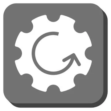 Gear Rotation Rounded Square Vector Icon Illustrazione stock