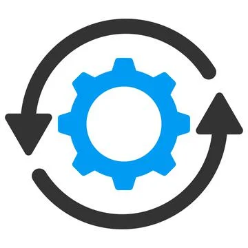 Gear Rotation Vector Icon Flat Illustration イラスト素材